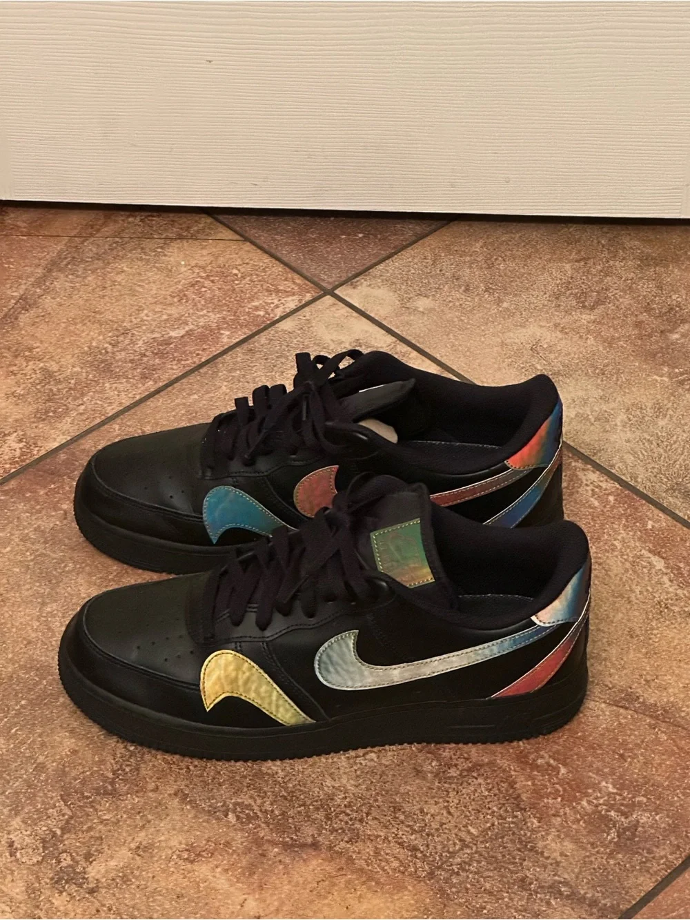 Nike Air Force 1 black “Misplaced Swoosh”
